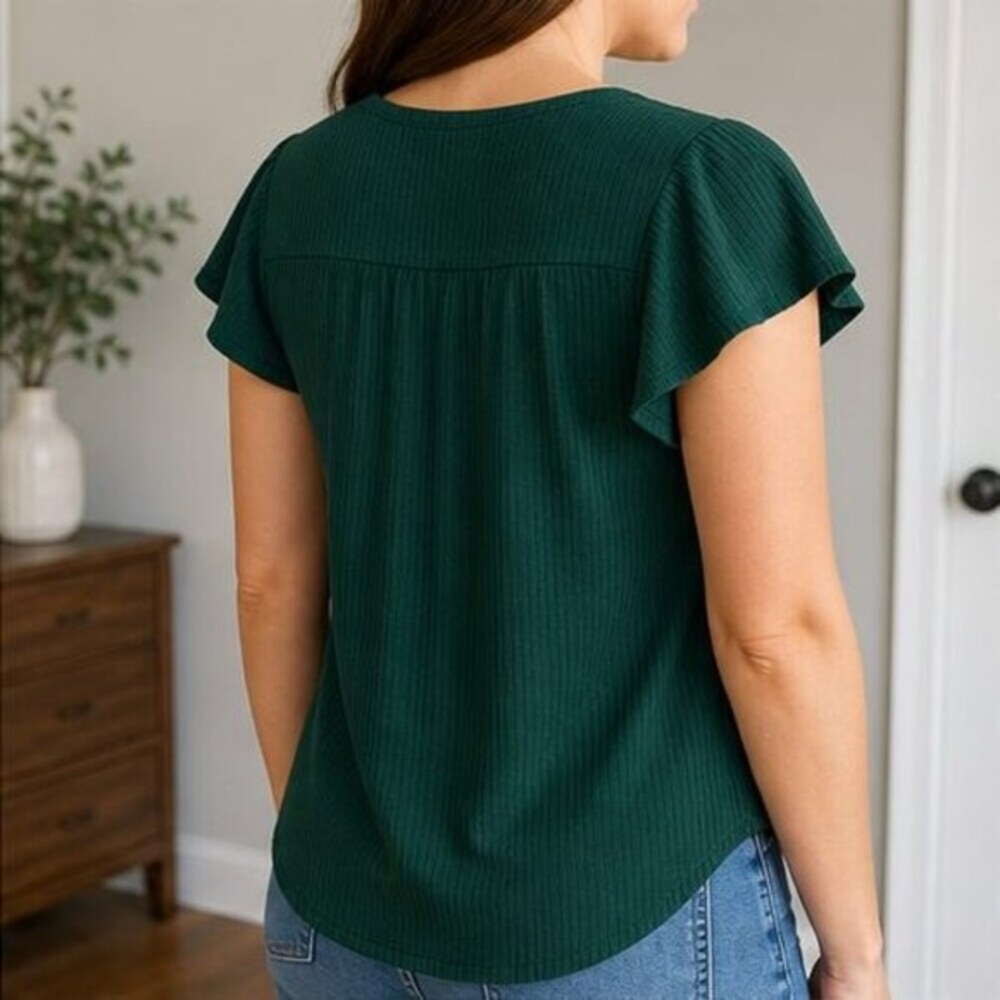 Emerald V Neck Top - Picture 3 of 6
